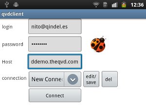 QVD Client for Android Enter Details